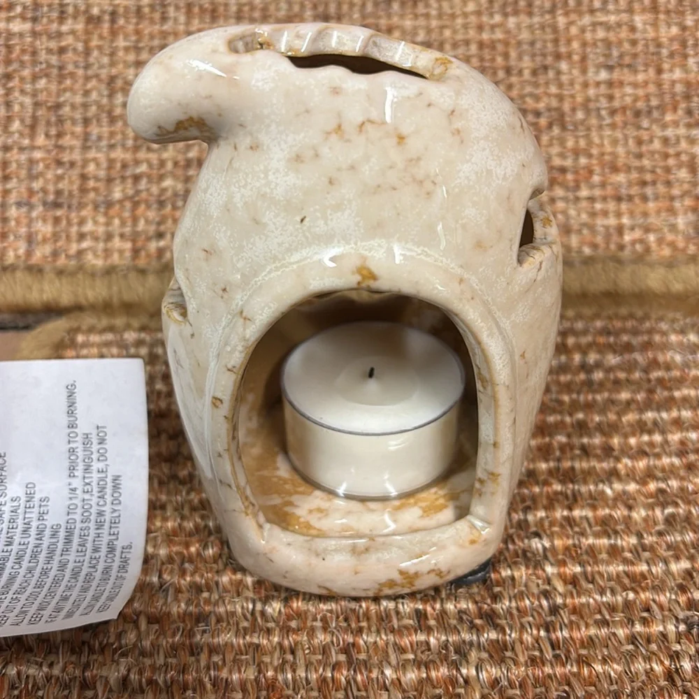 Ceramic Ghost Tea Light Holder Halloween Decor by TII Collections NEW